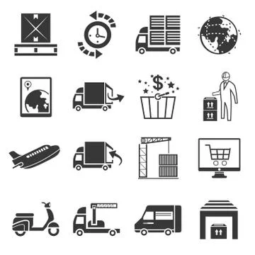 Shipping icons Stock Illustration
