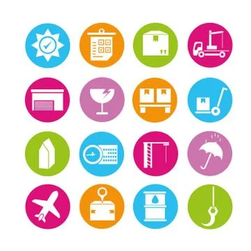 Shipping icons Stock Illustration