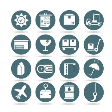 Shipping icons Stock Illustration