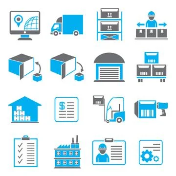 Shipping icons Stock Illustration