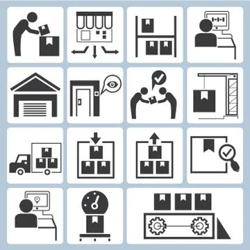 Shipping icons Stock Illustration