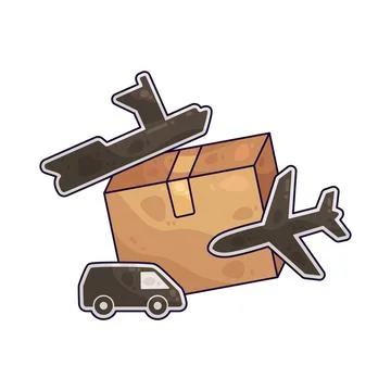 Shipping illustration 스톡 일러스트