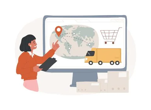 Shipping information isolated concept vector illustration. Ilustración de archivo