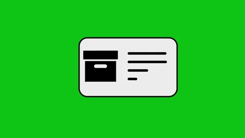 Shipping label icon animation with checklist status on green screen backgroun Stock Footage 346497358