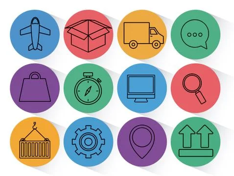 Shipping logistics design Illustrazione stock
