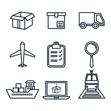 Shipping logistics design Ilustração Stock
