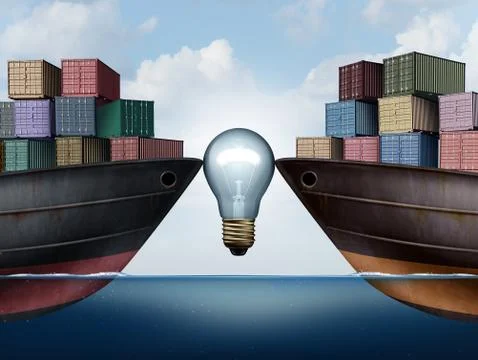 Shipping Logistics Idea Illustrazione stock