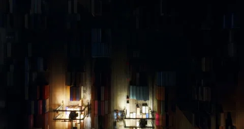 Shipping night. Goods export import. Industrial Marine dock. Cargo containers. Stock Footage 318970888
