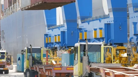 Shipping Operations At The Port 4k Stock Footage 89250002