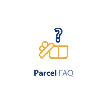 Shipping options, shipment services, parcel parameters, question and answer Stock Illustration