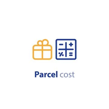Shipping options, shipment services, parcel cost calculation Stock Illustration