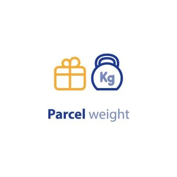 Shipping options, shipment services, parcel parameters, box size and weight Stock Illustration