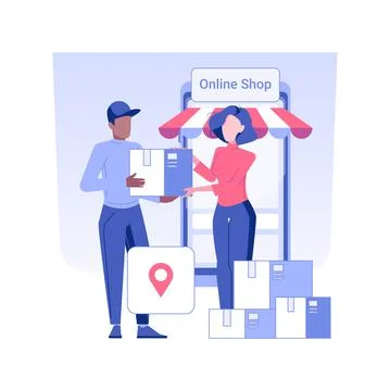 Shipping orders isolated concept vector illustration. 스톡 일러스트