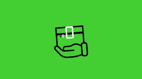 Shipping package animated icon on green screen background Stock Footage 314667390