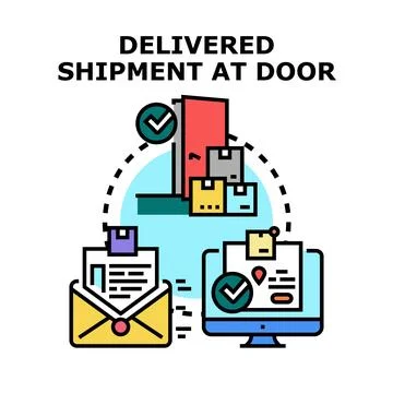Shipping package delivery tracking confirmation concept Stock Illustration