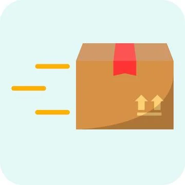 Shipping package flat icon. Stock Illustration