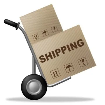 Shipping package showing post parcel and deliver Stock Illustration