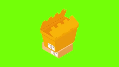 Shipping packaging icon animation Stock Footage 152577105