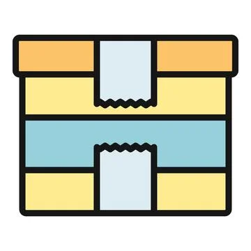 Shipping parcel box icon for delivery logistic Stock Illustration