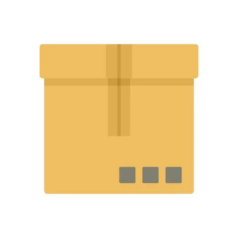 Shipping parcel icon flat isolated vector Illustrazione stock