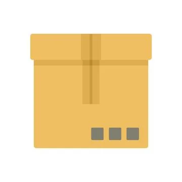 Shipping parcel icon flat isolated Stock Illustration