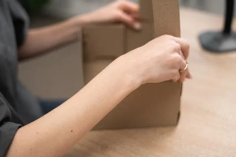 Shipping parcel packaging ecommerce postal startup logistics Stock Photos