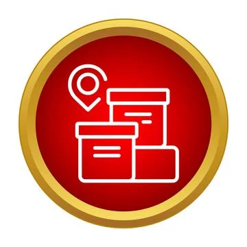 Shipping parcels tracking location delivery services icon Stock Illustration