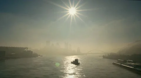 Shipping in Pittsburgh - 4K Stock Footage 47871208