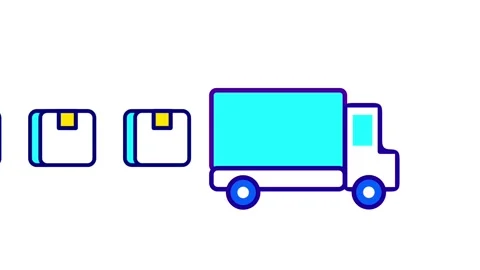Shipping Process Icons Stock Footage 335638030