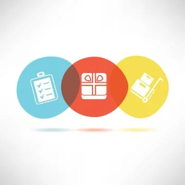 Shipping process Stock Illustration