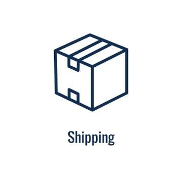 Shipping &amp; Receiving Icon Set with Boxes, Warehouse, checklist, etc Stock Illustration