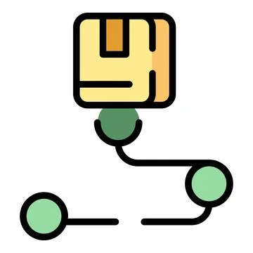 Shipping route icon vector flat Illustrazione stock