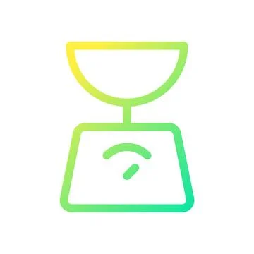 Shipping scales pixel perfect gradient linear ui icon Stock Illustration