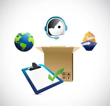 Shipping services and logistics. Stockillustratie