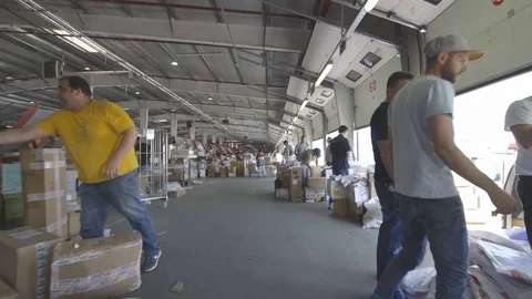 Shipping warehouse 스톡 동영상 119200681