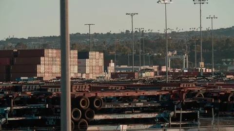 Shipping yard Stock Footage 114638308