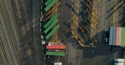 Shipping Yard, Train Yard, Port in South East Portland Oregon Stock Footage 128378867