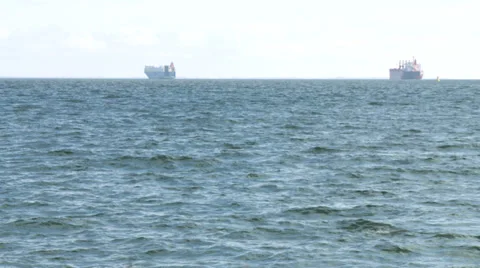 Ships 2 away Stock Footage 34286267