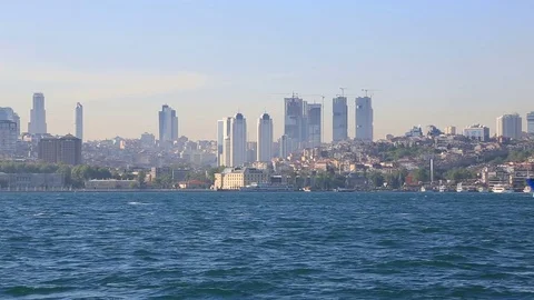 Ships in the Bosphorus Strait Video stock 83094896