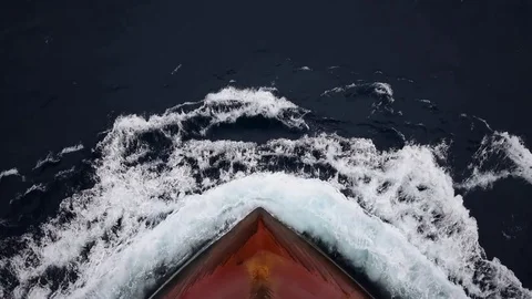 A ship's Bow Point of View, moving through the waves Video stock 83243757
