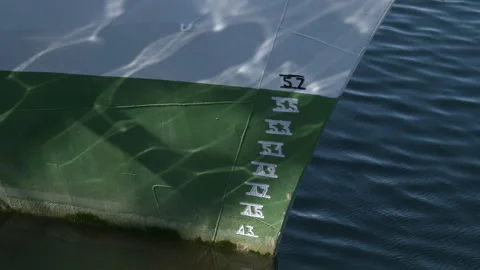 Ship's bow in the water Video stock 342624045