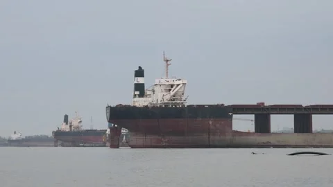 Ships broken up in the ship breaking yard, Chittagong, Sitakunda, Bangladesh Stock Footage 283779028