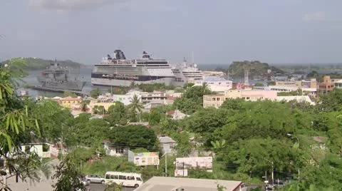 Ships at Dock Stock Footage 22341148