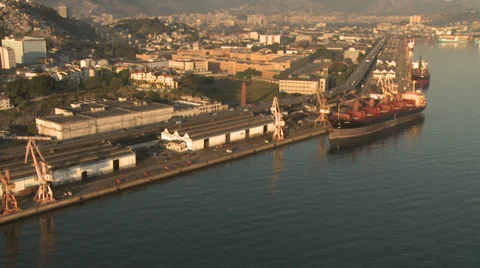 Ships in the harbor Stock Footage 27498644