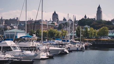 Ships in a harbor 스톡 동영상 74503359