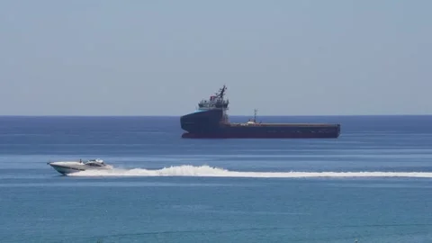 Ships in the Mediterranean. Stock Footage 240382812