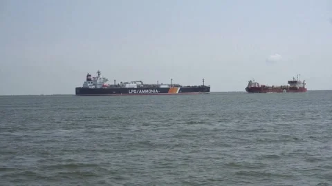 Ships Passing Stock Footage 281601827