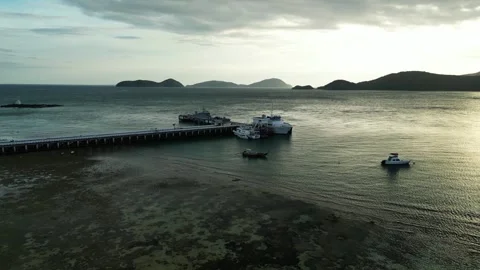 Ships at the pier Stock Footage 296160574