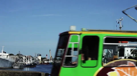 Ships in Port Stock Footage 49544571