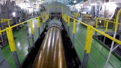 Ship's propeller shaft Stock Footage 293462445